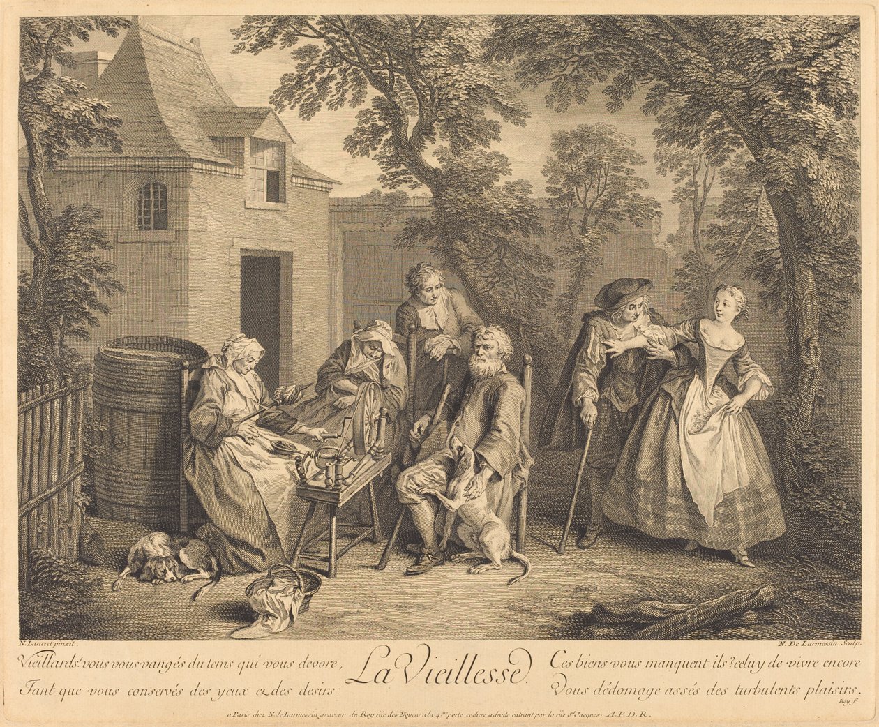 Old Age by Nicolas de Larmessin IV after Nicolas Lancret