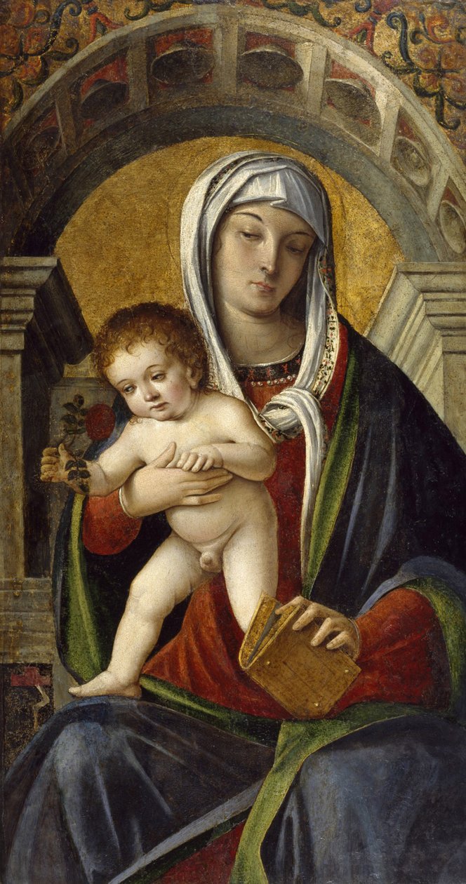 Triptych Panel with Madonna and Child, 1490-1500 by Nicolo Rondinelli