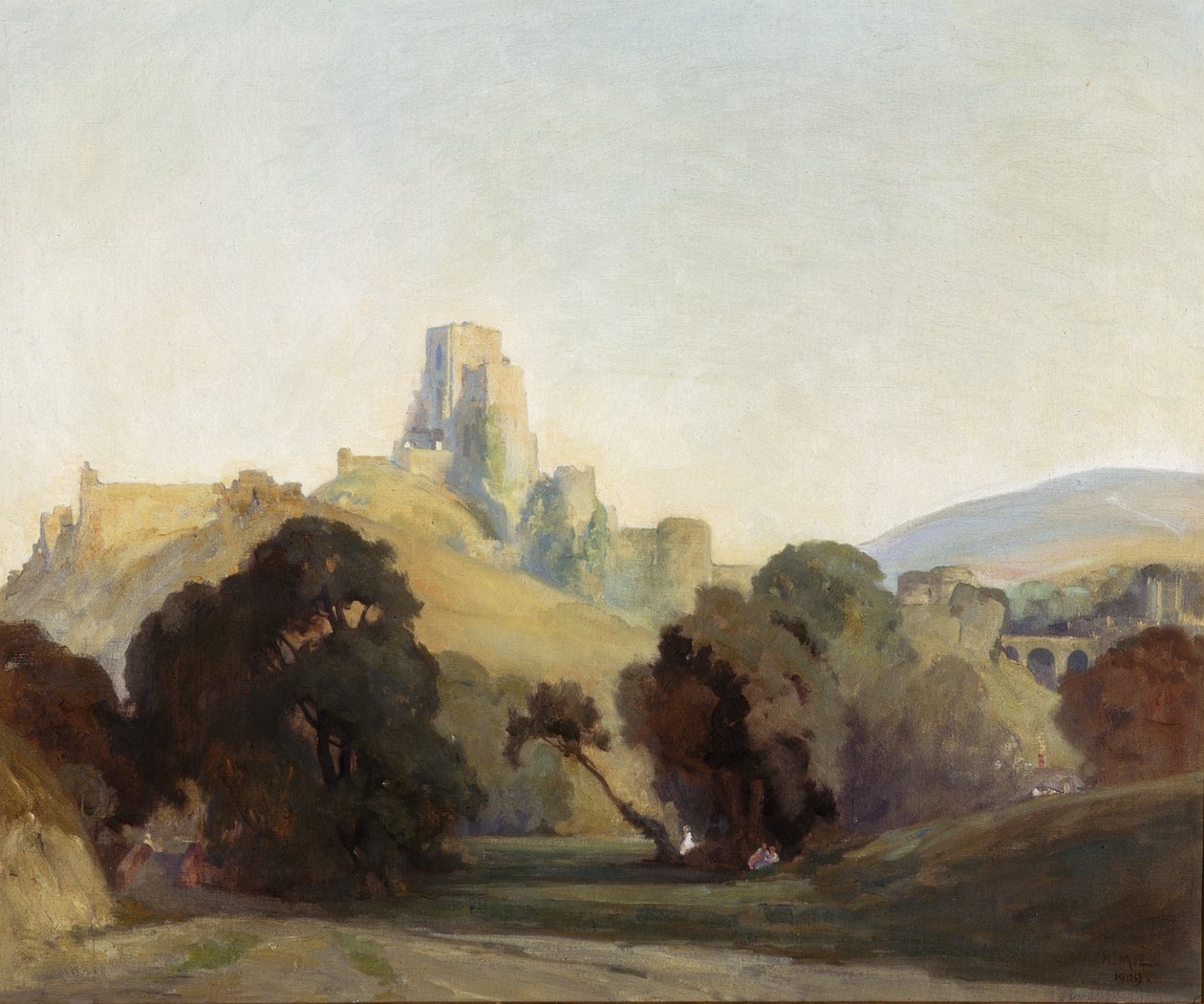 Corfe Castle, 1909 by Niels Moller Lund