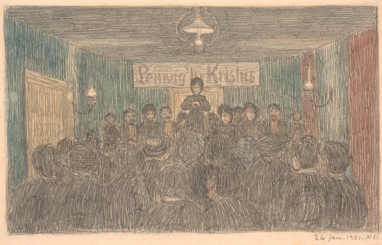 Revival Meeting in Lemvig by Niels Jakob Jakobsen Bjerre