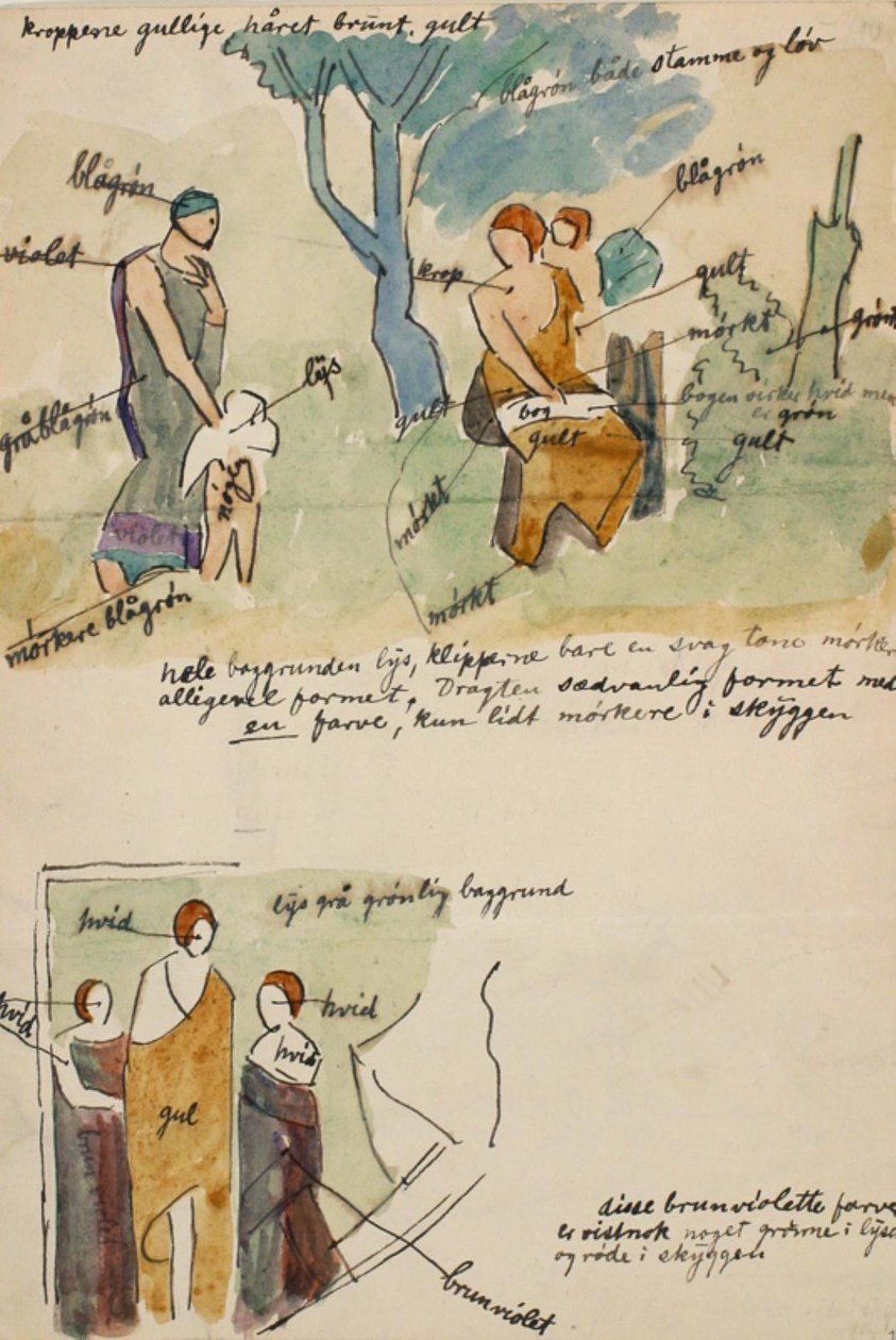 Copy after Early Christian Mosaics, with Color Notes by Niels Larsen Stevns
