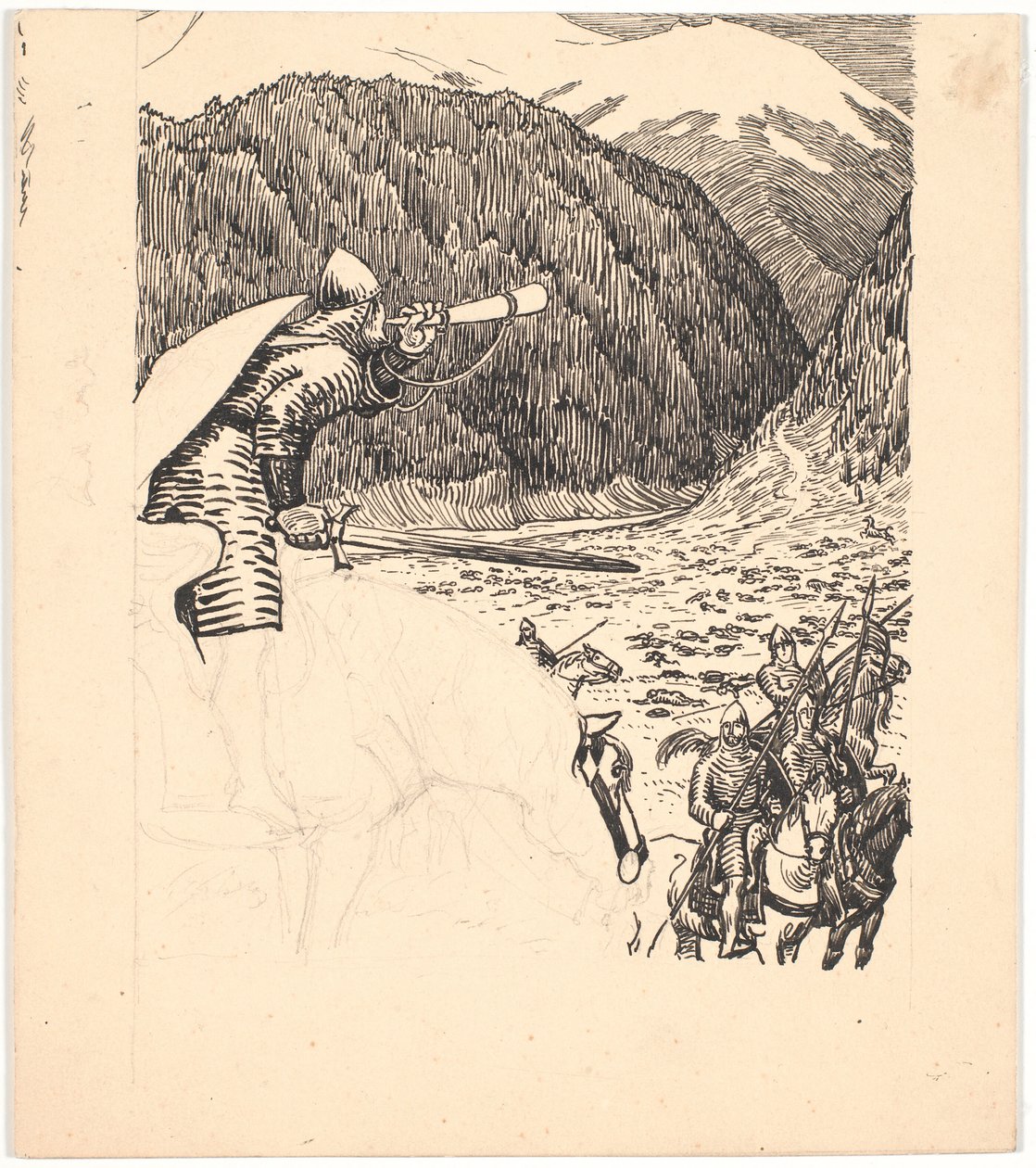 Roland Blowing the Horn by Niels Skovgaard