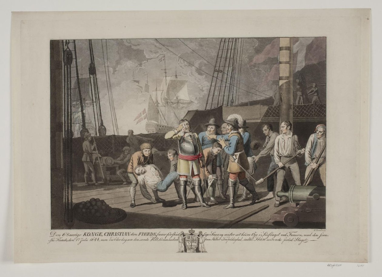 Christian IV in the Naval Battle of Fehmarn, 1644 by Niels Truslew