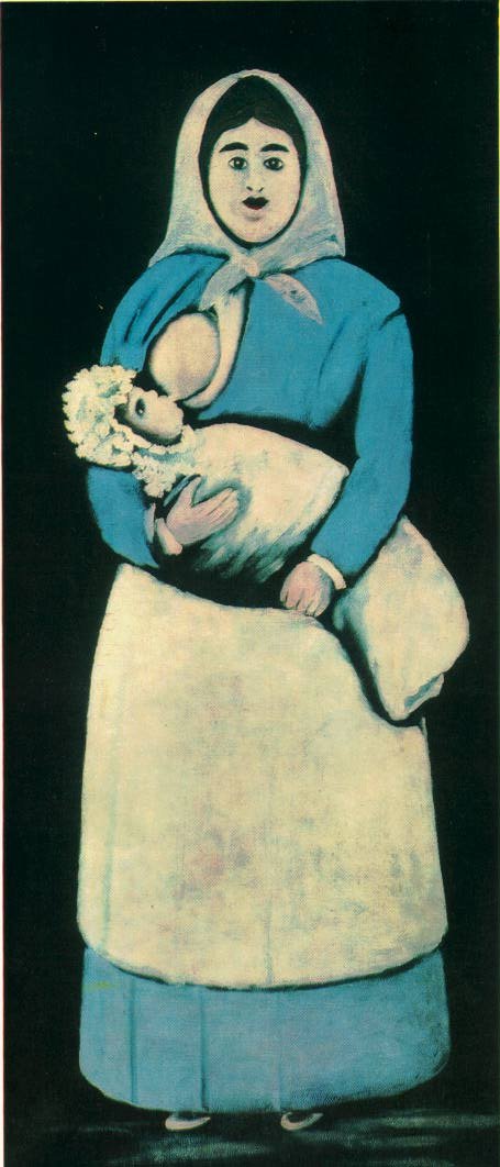 A Nurse with a Baby by Niko Pirosmani