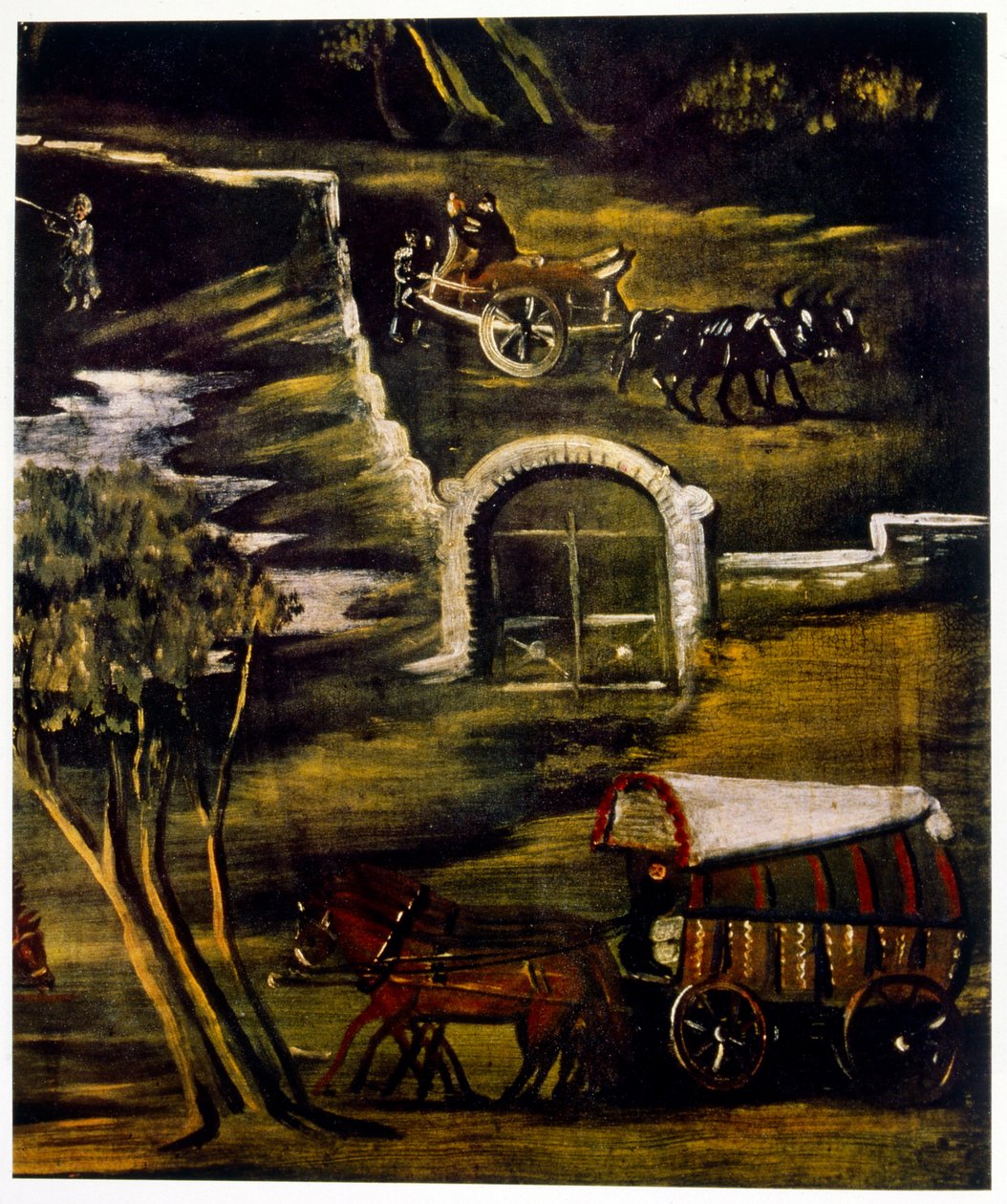 Transport Through the Countryside of Zaqatala by Niko Pirosmani