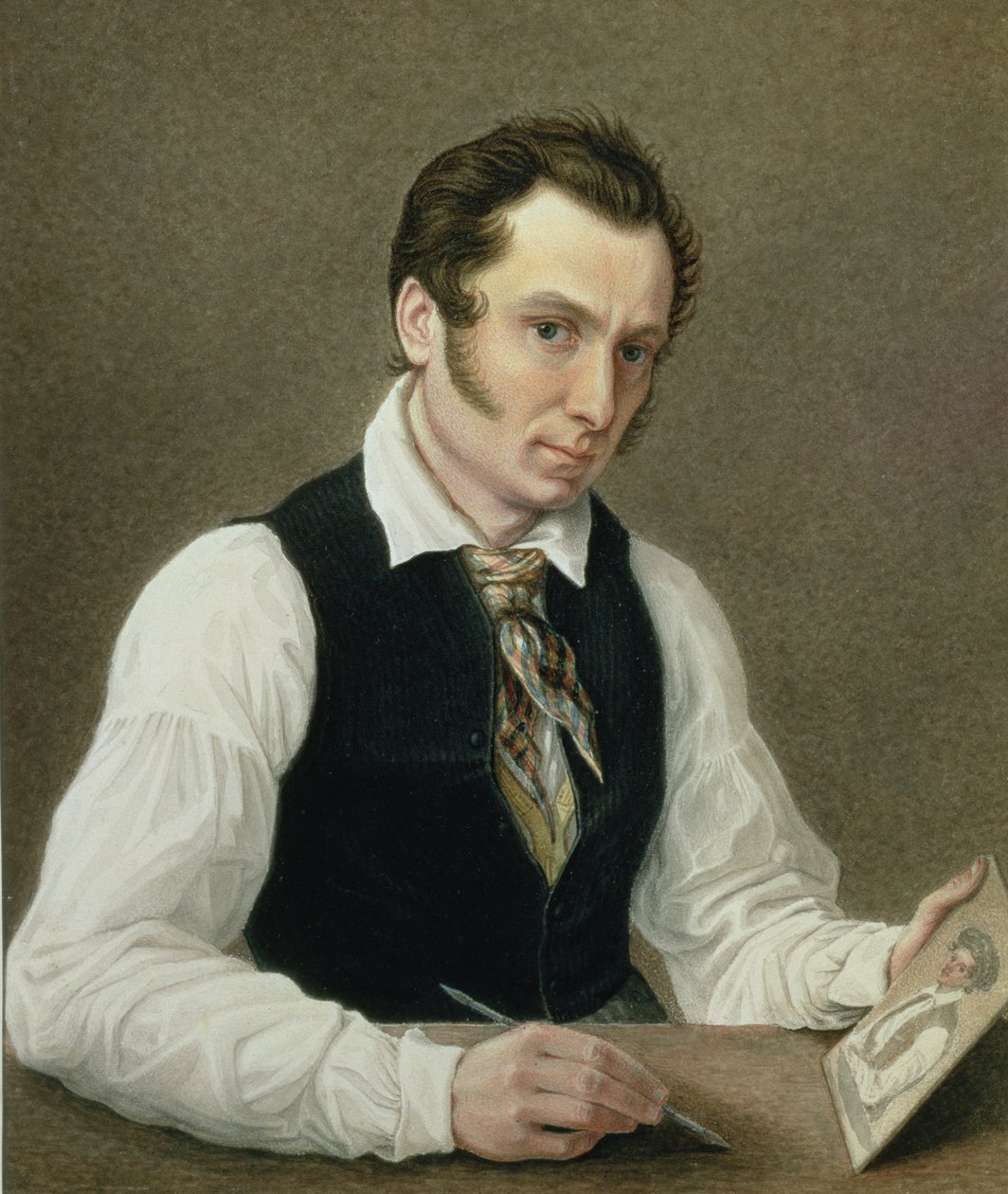 Self Portrait in Peter Prison, 1836 by Nikolai Alexandrovich Bestuzhev