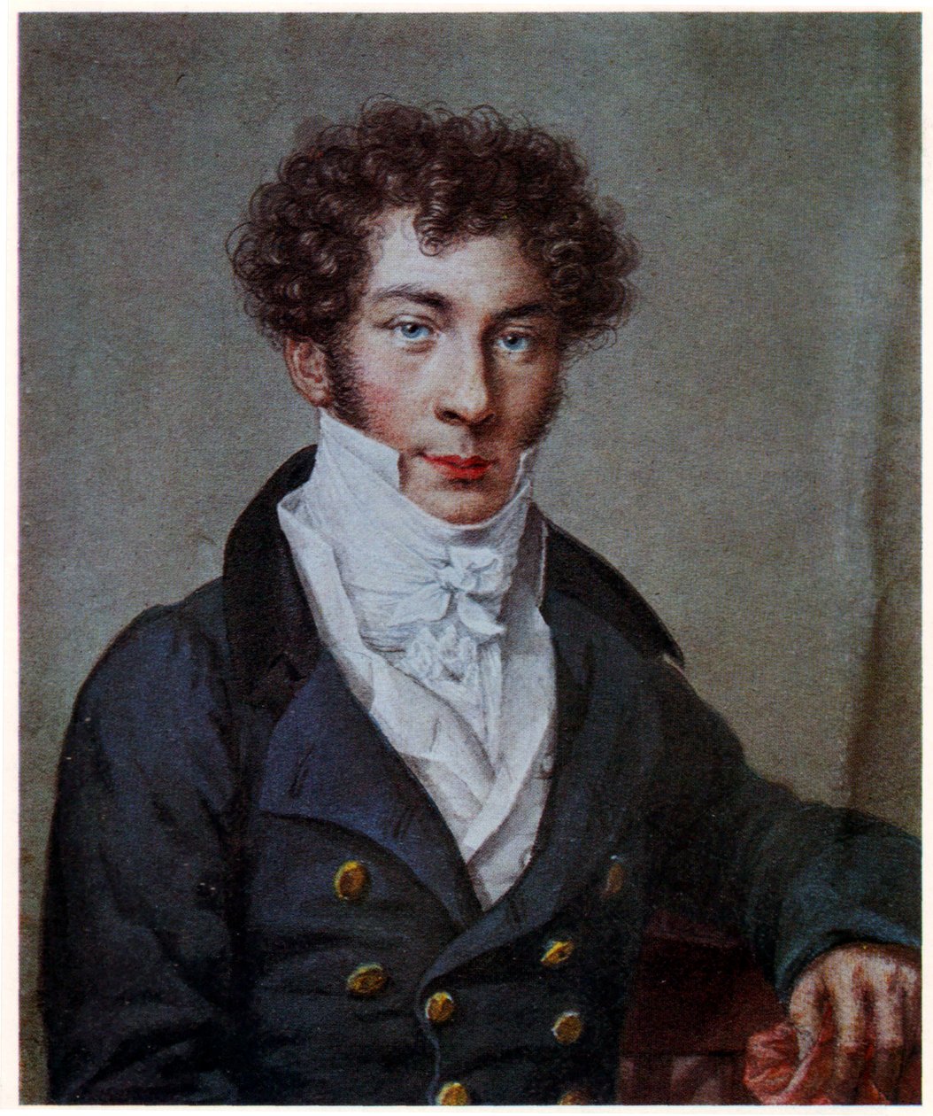 Portrait of Russian Poet Konstantin Batyushkov, 1815 by Nikolai Utkin