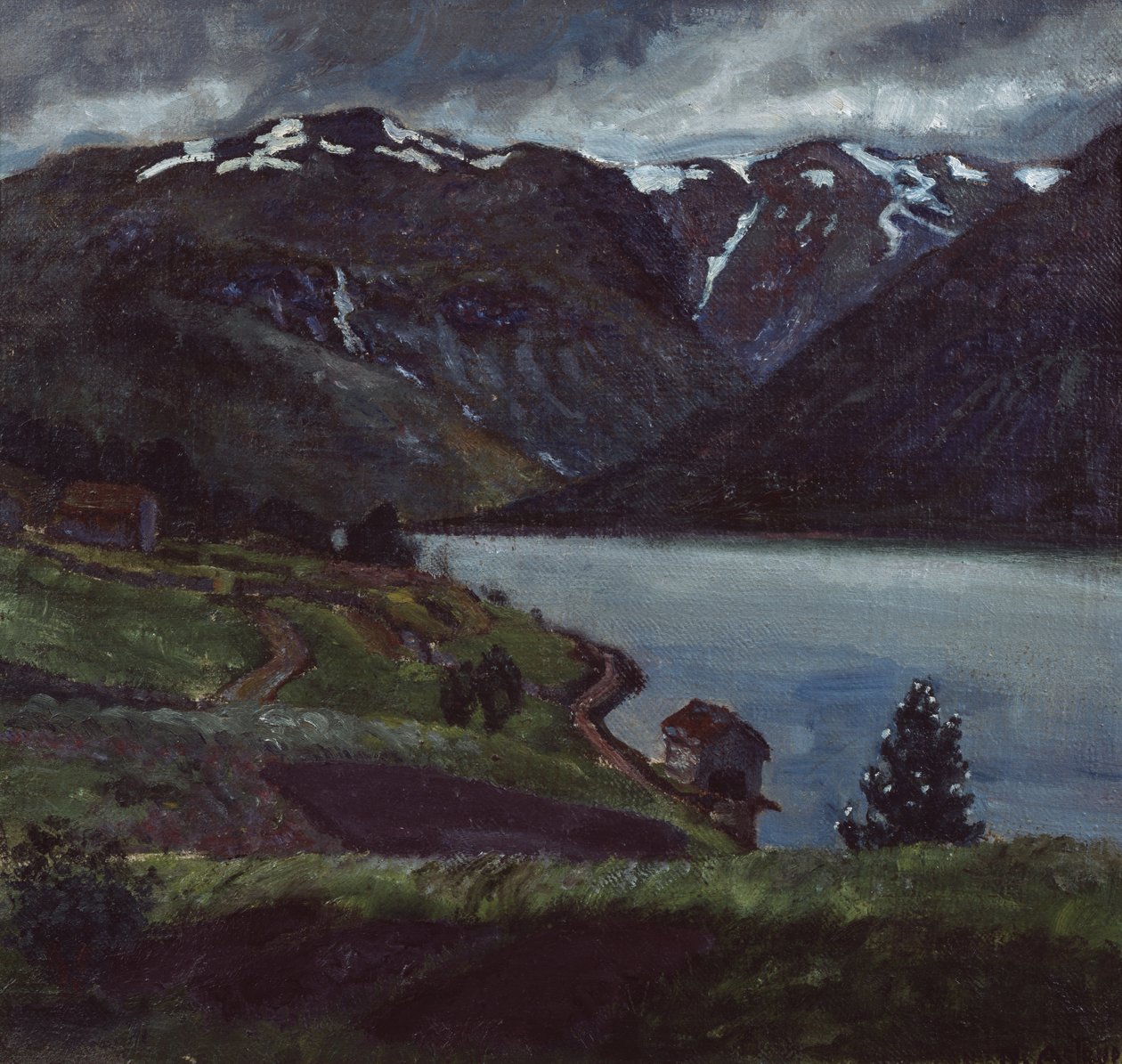 Boathouse by Nikolai Astrup