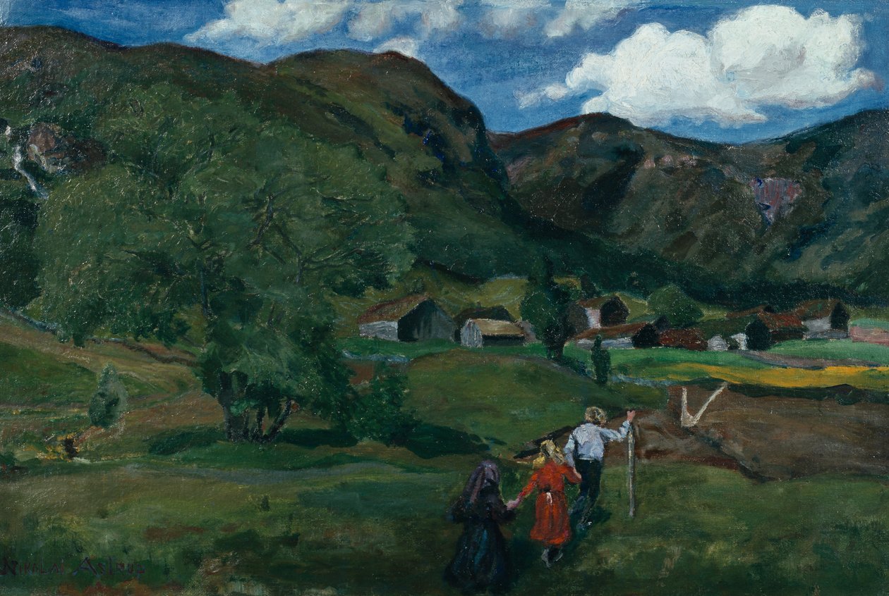 Playing Children by Nikolai Astrup