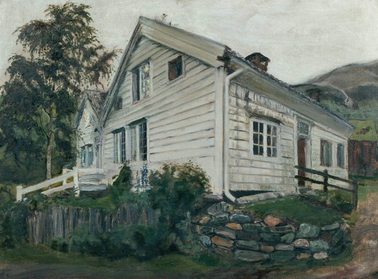 The Vicarage in Rainy Weather by Nikolai Astrup