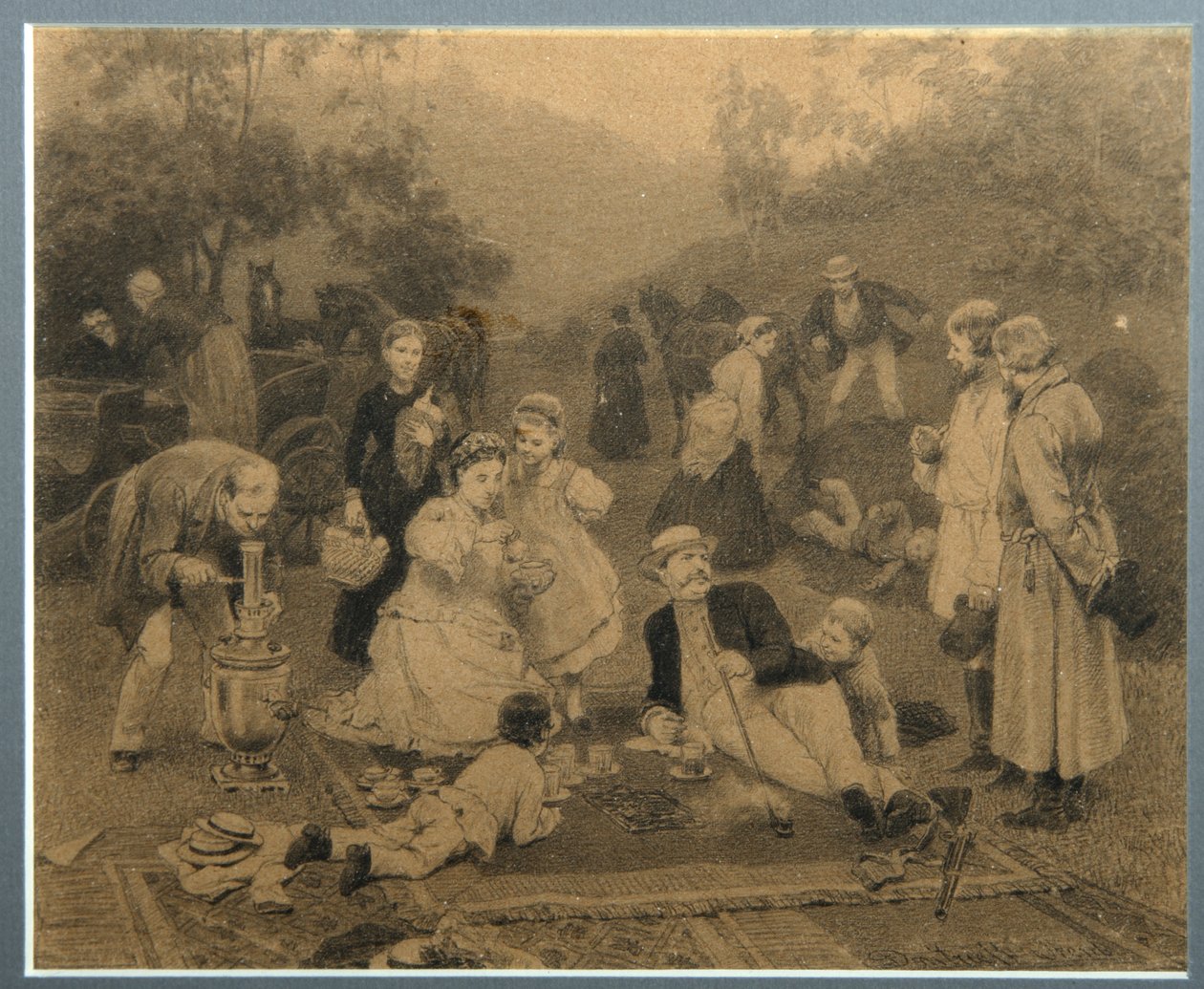 Landowner Tea Party by Nikolai Dmitrievich Dmitriev Orenburgsky