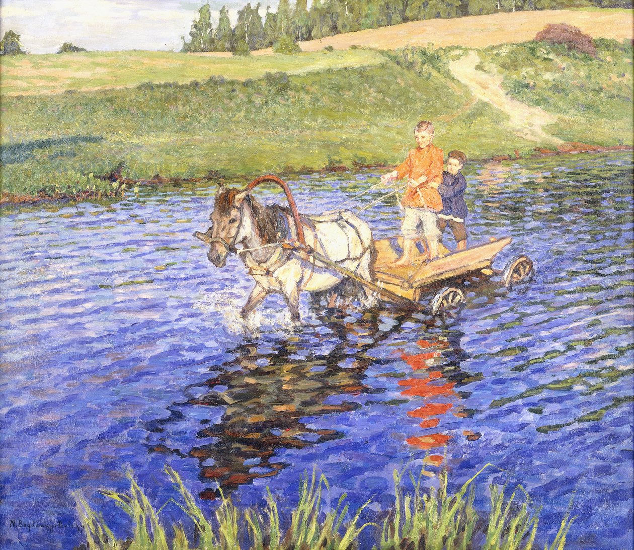 Crossing the River by Nikolai Petrovich Bogdanov Belsky