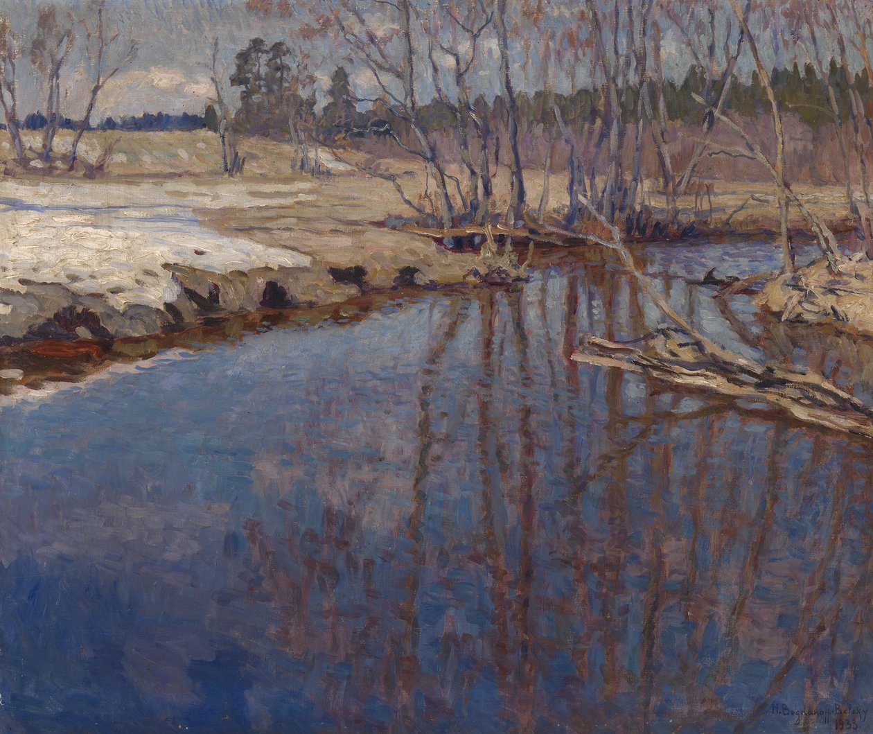 Meltwater by Nikolai Petrovich Bogdanov Belsky
