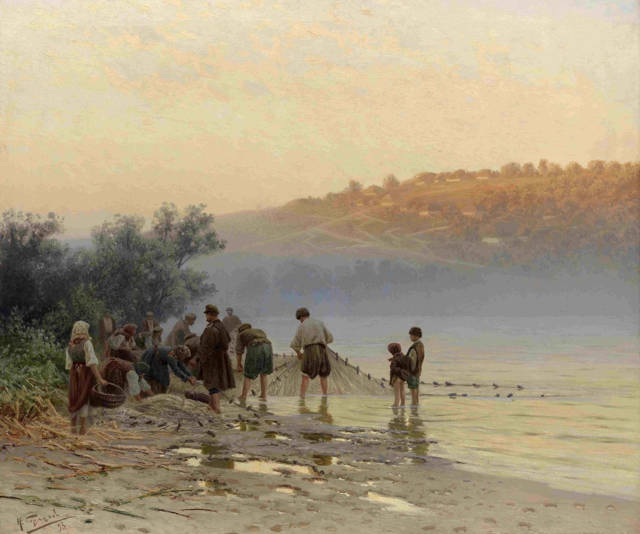 Fisherman on the Dnepr, 1898 by Nikolay Alexandrovich Sergeyev