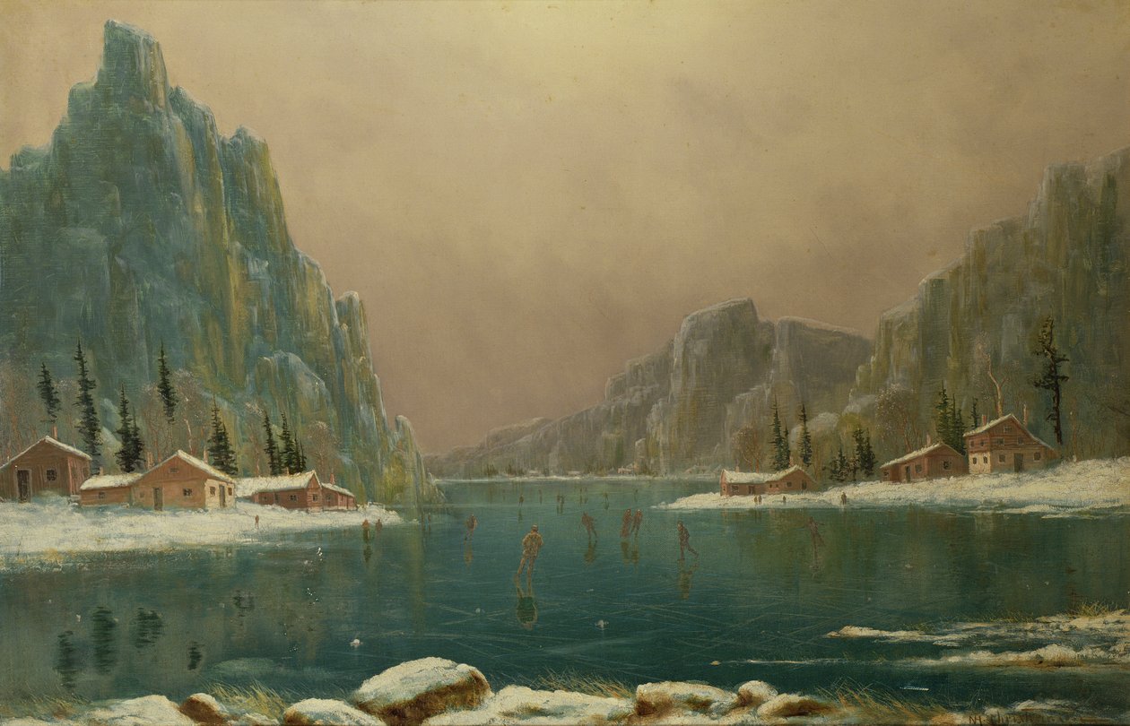 Figures Skating on a Lake by Nils Hans Christiansen