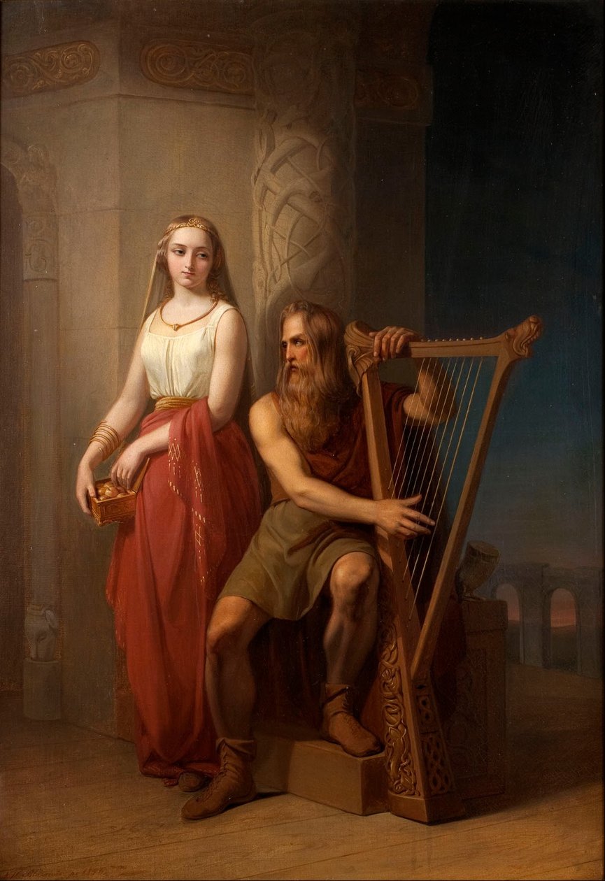 Idun and Brage by Nils Blommer