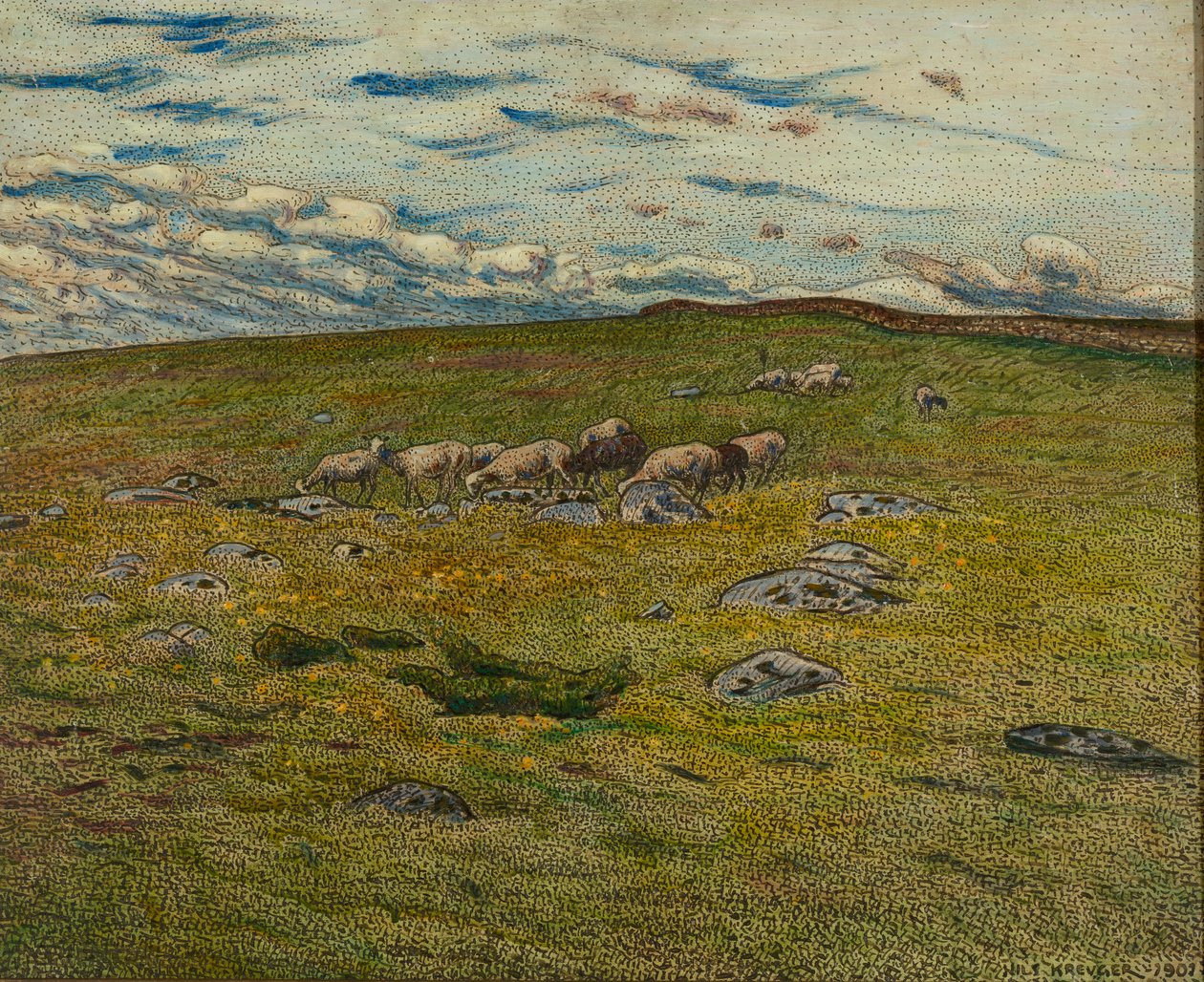 Grazing Sheep by Nils Kreuger