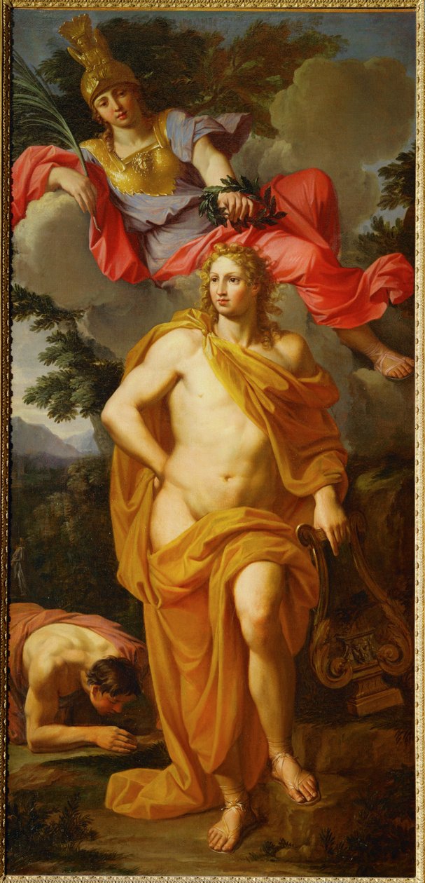 Apollo Crowned by Minerva by Noël Coypel