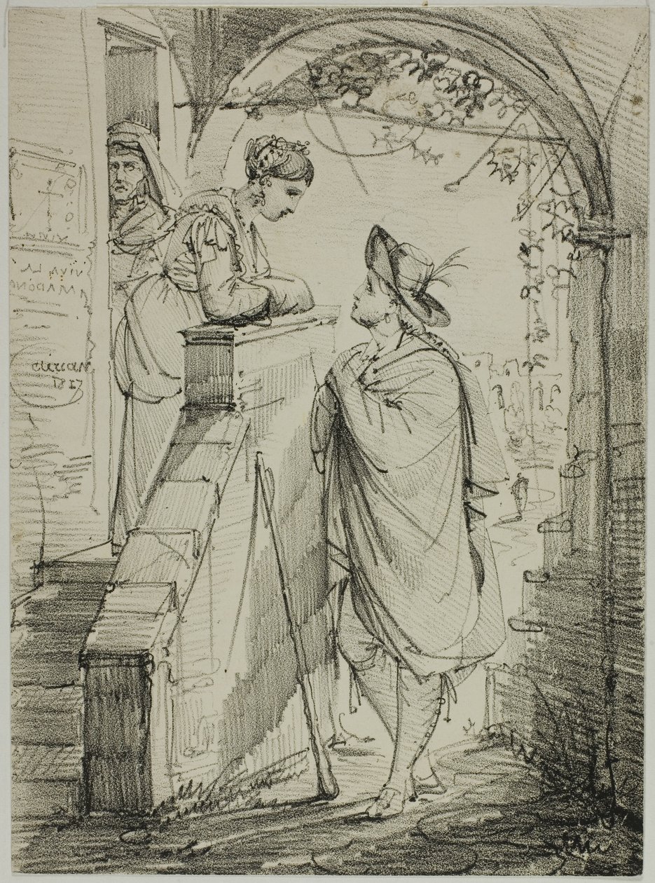 Woman and Man Conversing by Noel Thomas Joseph Clerian