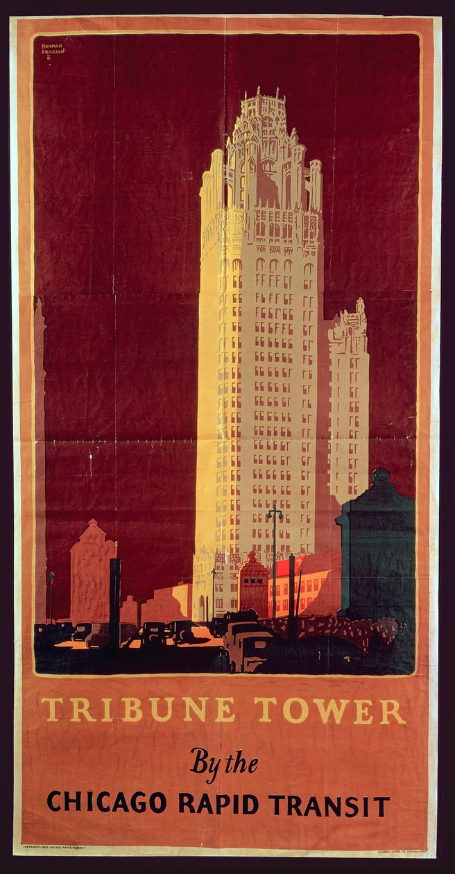 Tribune Tower, published by Chicago Rapid Transit Company, USA by Norman Erickson