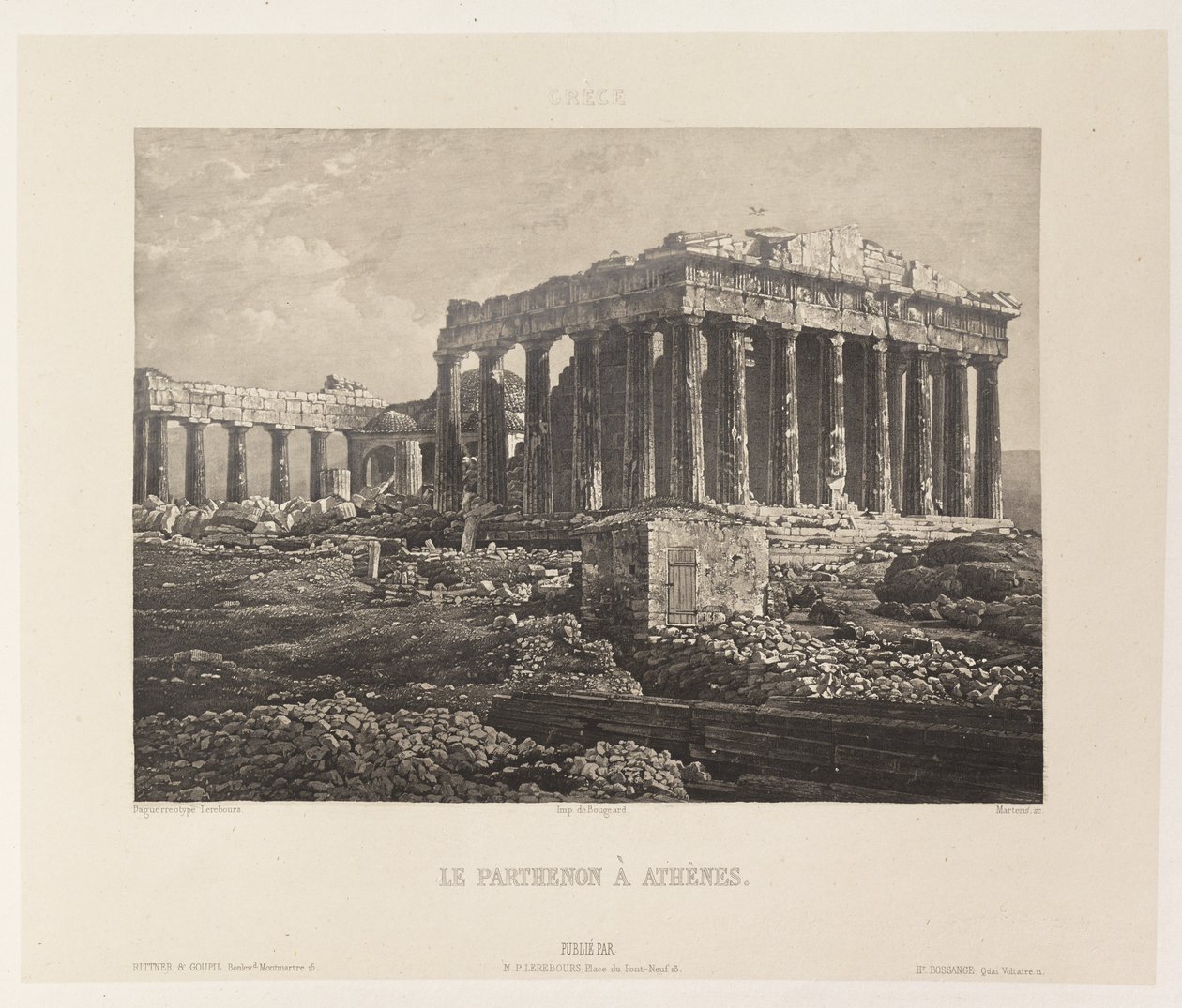 Greece. The Parthenon in Athens by Nöel Marie Paymal Lerebours