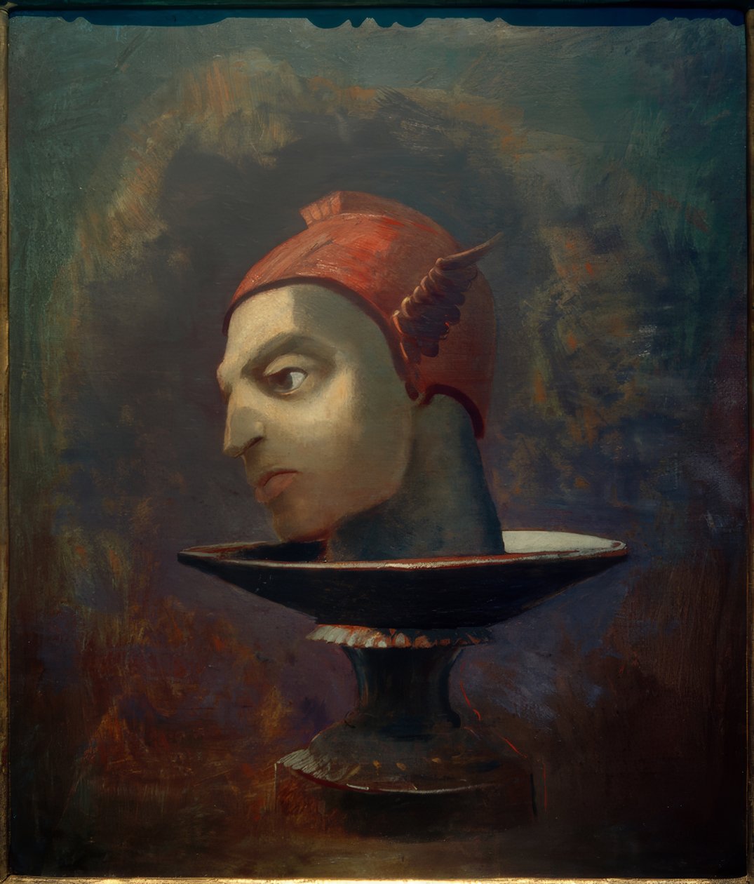 The Head of Perseus (The Head of Mercury on a Plate) by Odilon Redon