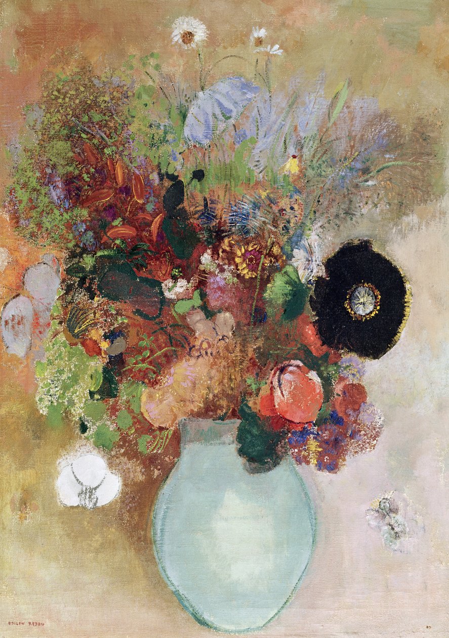 Flowers in a Green Vase, 1910 by Odilon Redon