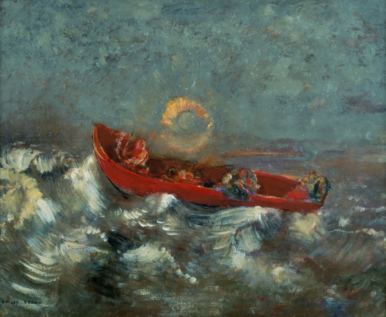 The Red Boat by Odilon Redon