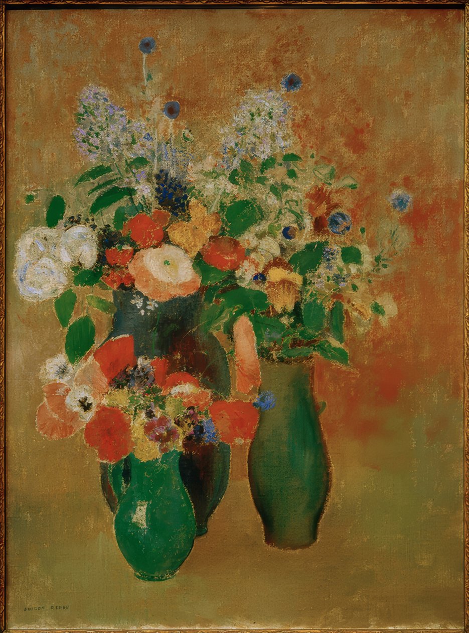 Bouquet of Flowers / Flower Still Life by Odilon Redon