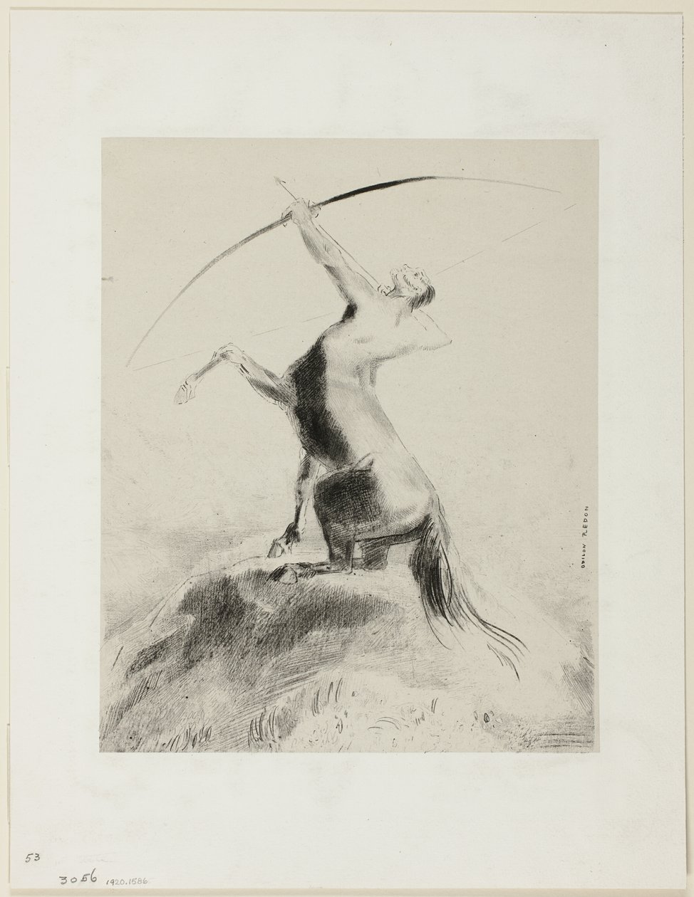 Centaur Aiming at the Clouds by Odilon Redon