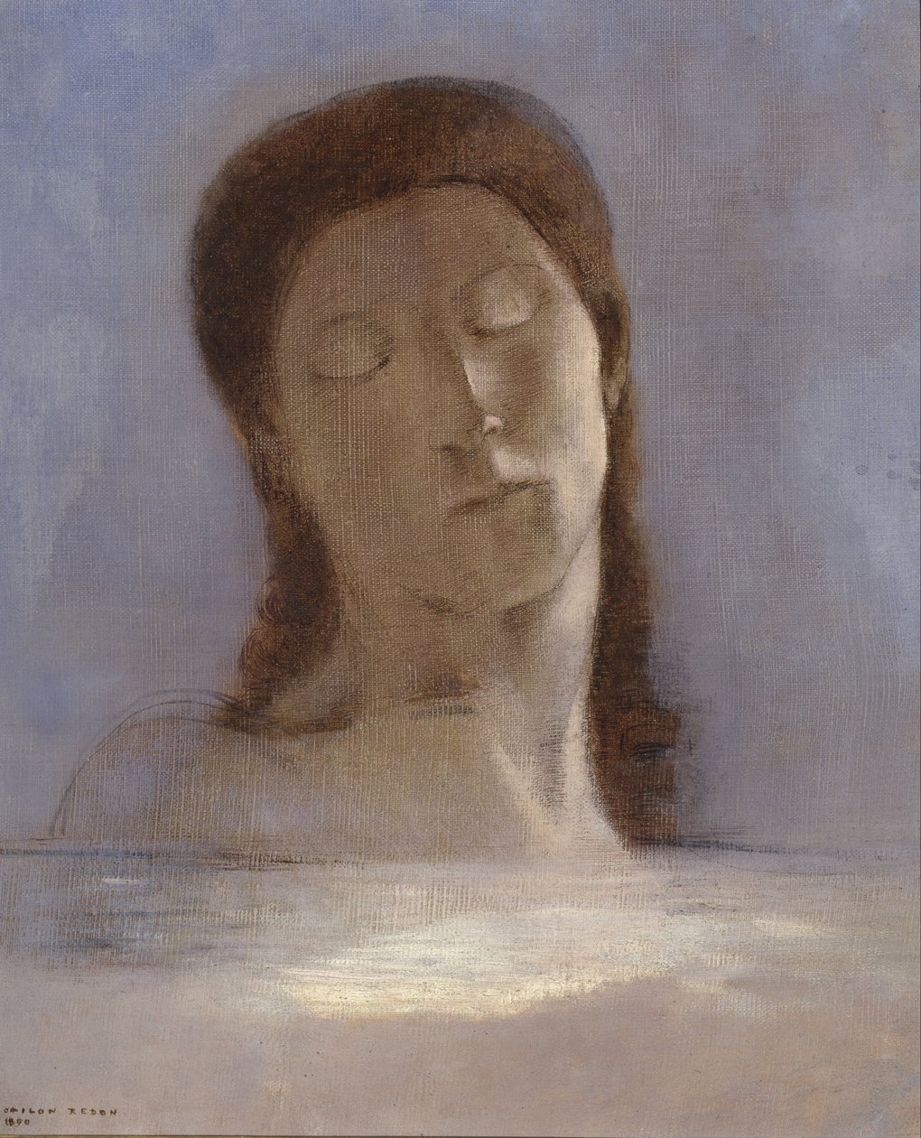 Closed Eyes, 1890 by Odilon Redon