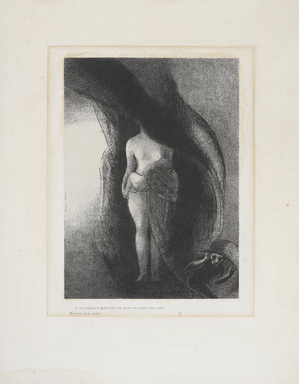 I am always the great Isis! by Odilon Redon