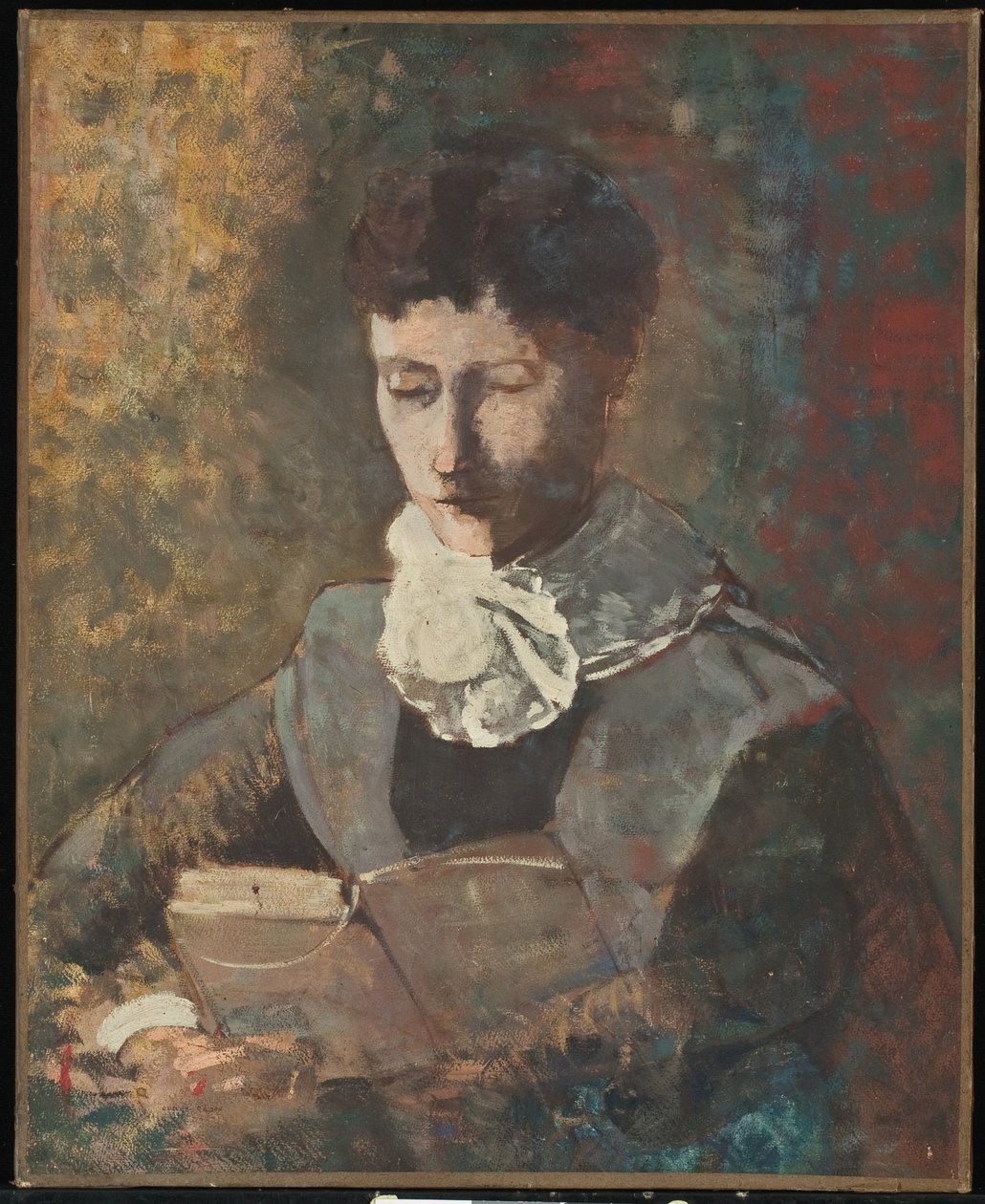 Madam Camille Redon Reading by Odilon Redon