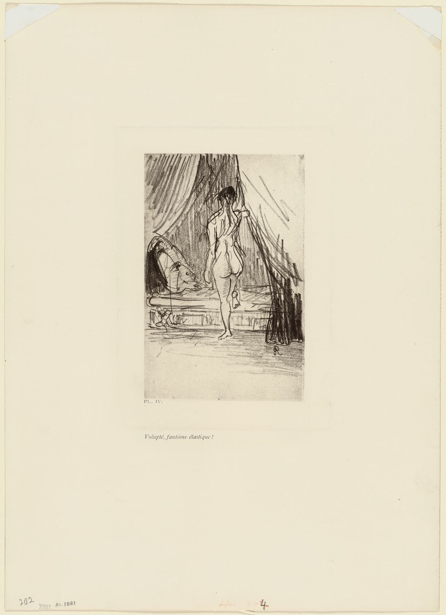Pleasure, Elastic Phantom!, plate 5 of 9 by Odilon Redon