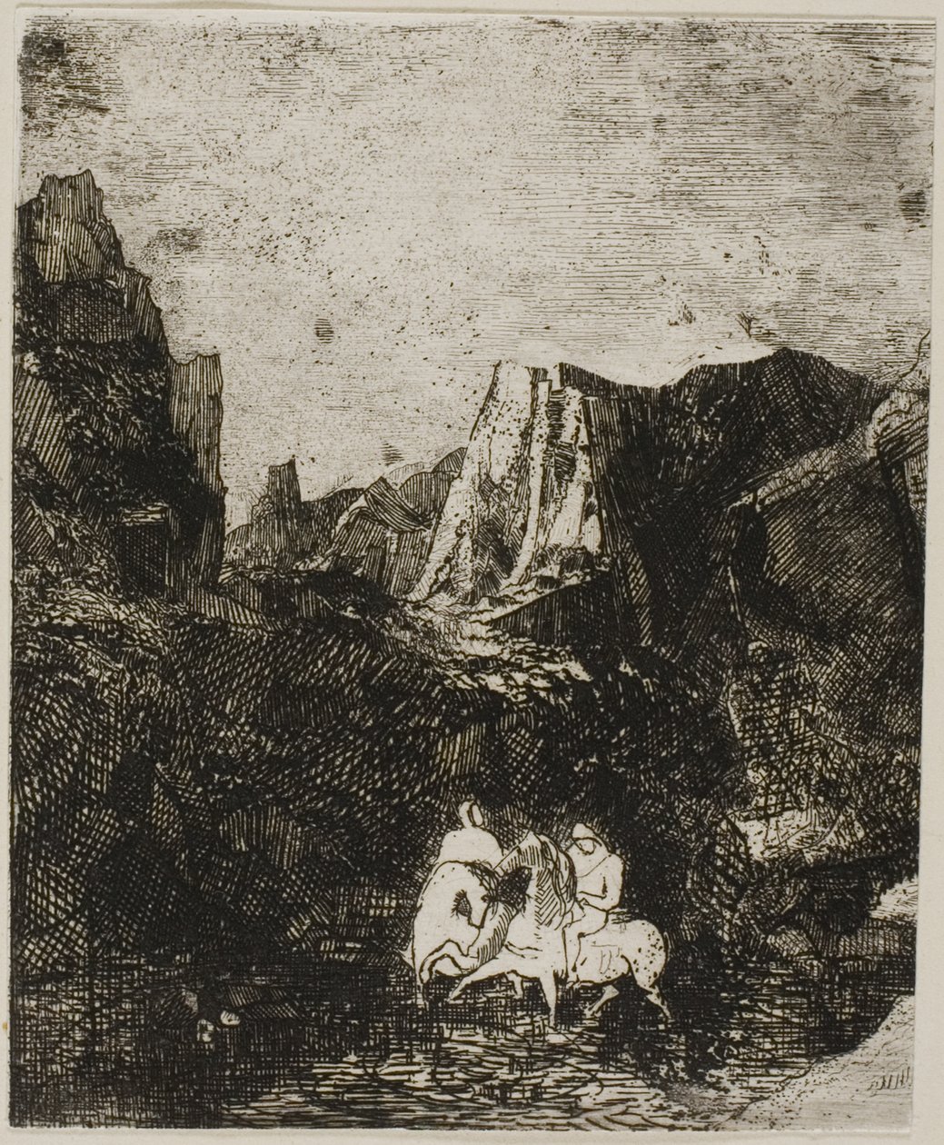 Two Small Horsemen by Odilon Redon