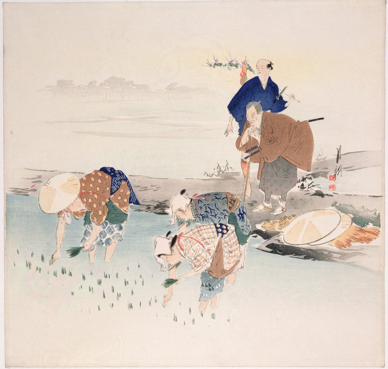 Rice Planting by Ogata Gekko