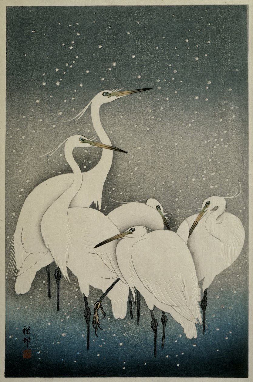 Group of Egrets, 1925-36 by Ohara Koson