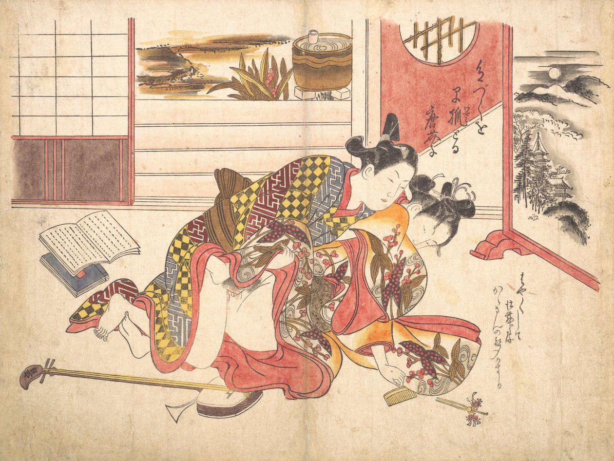 Bedroom Scene, ca. 1739 by Okumura Masanobu