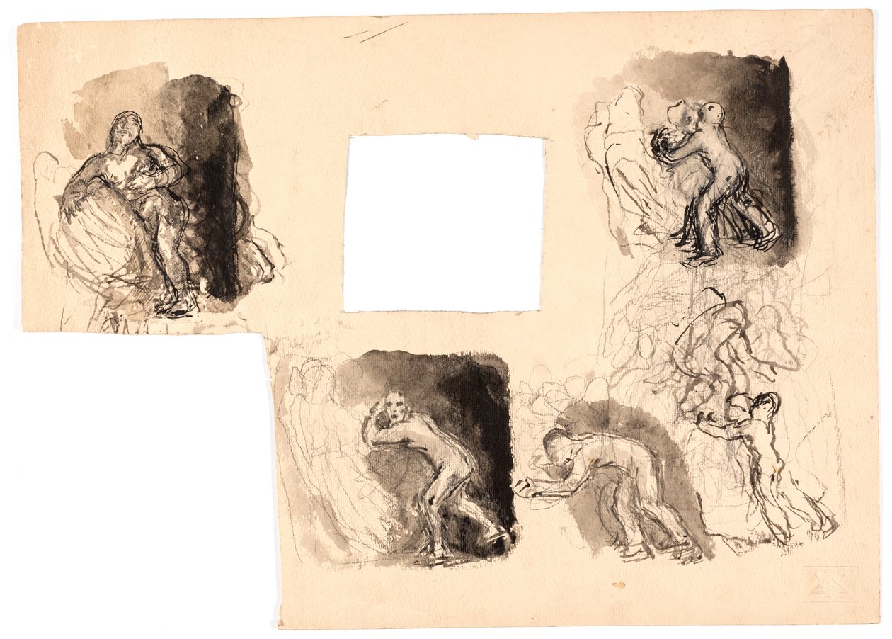 Studies for "Ixion" by Oluf Hartmann