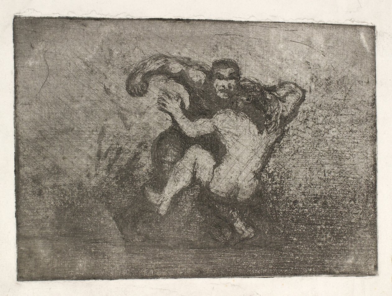 Two Men Fighting by Oluf Hartmann