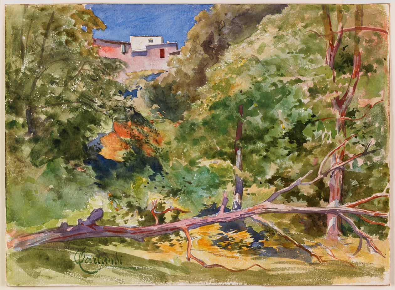 Rustic Landscape by Onorato Carlandi