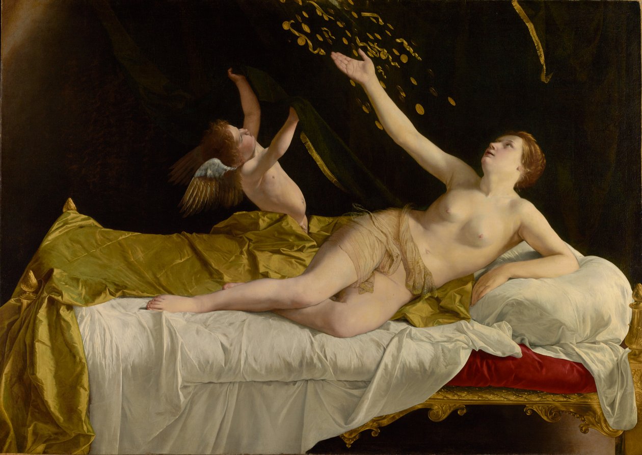 Danaë and the Shower of Gold by Orazio Gentileschi