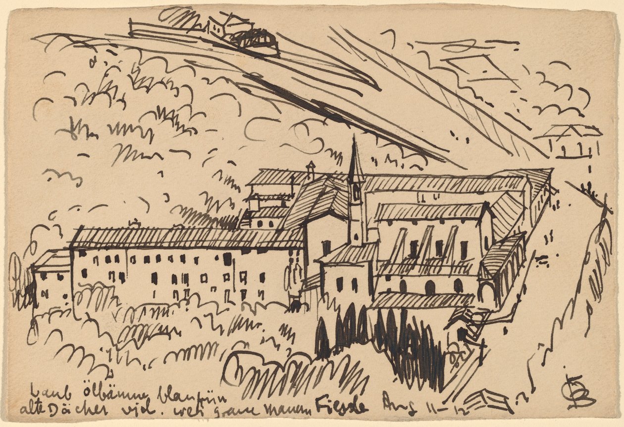 Fiesole, Cloister of S. Domenico by Oscar F. Bluemner