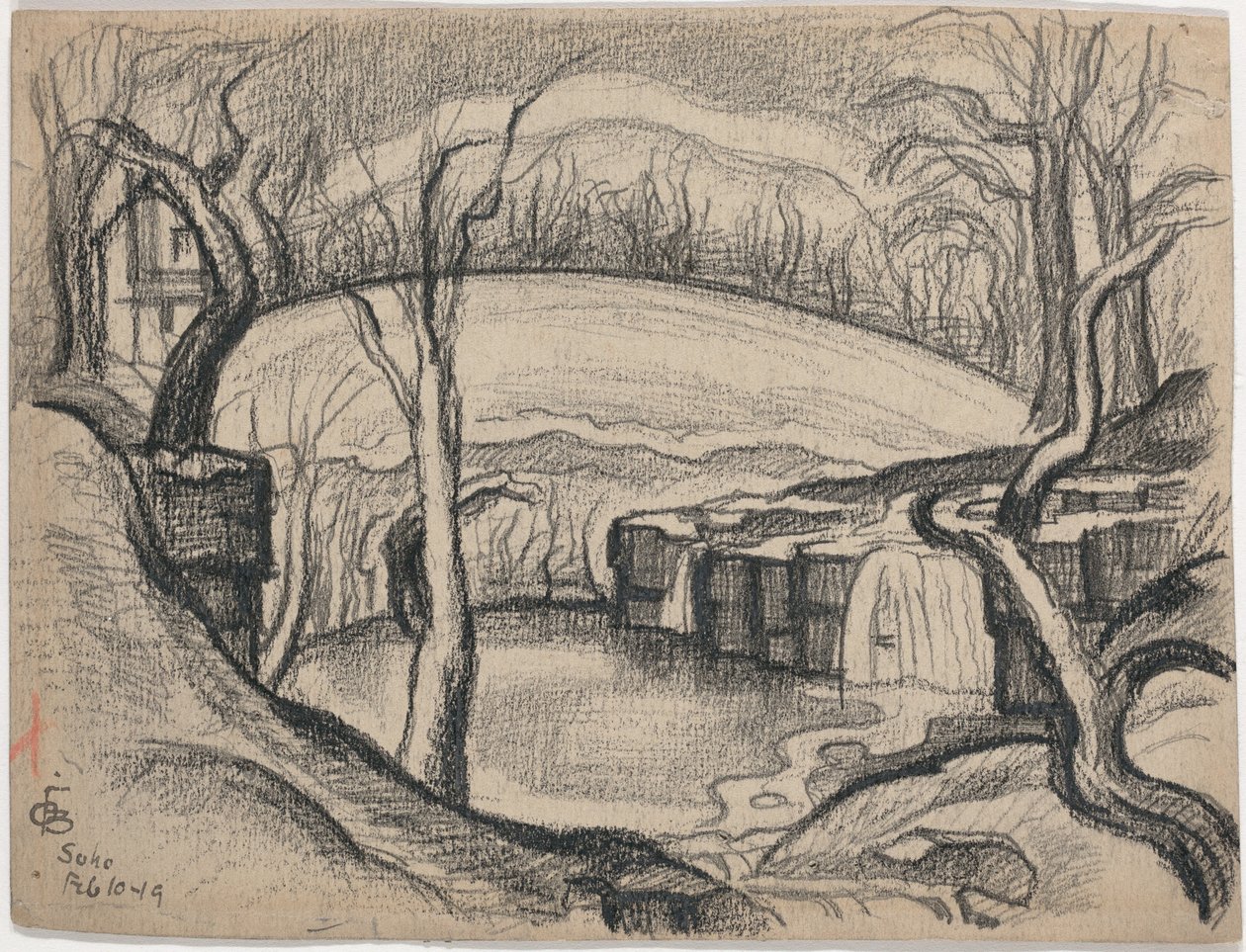 Soho (recto) by Oscar F. Bluemner