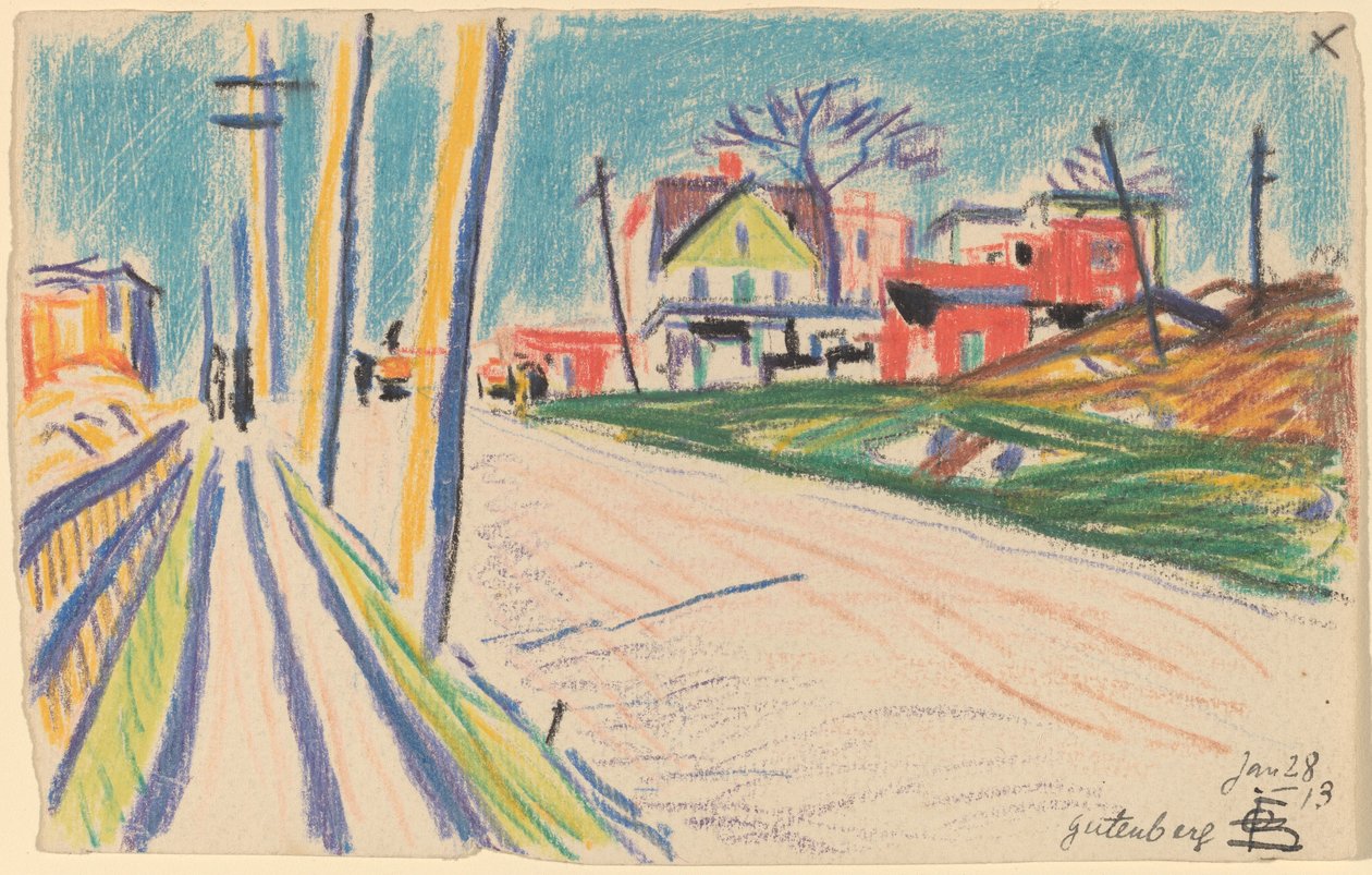 Street in the Bronx by Oscar F. Bluemner