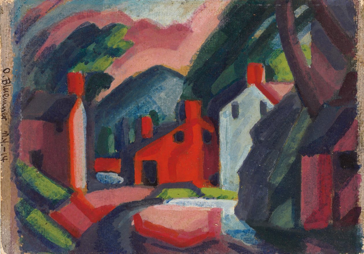 View of Lehnenburg, Pennsylvania by Oscar Florianus Bluemner