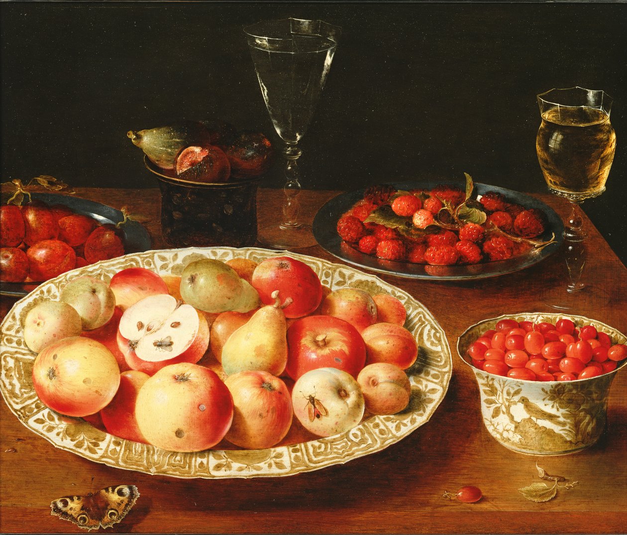 Still Life with Fruit in Wan-Li Porcelain Bowls by Osias the Elder Beert