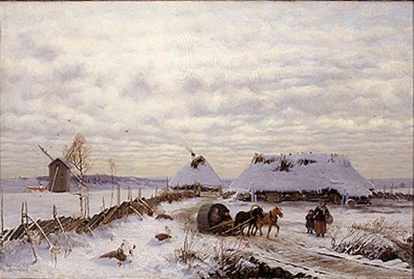 Winter Landscape by Oskar Hoffmann