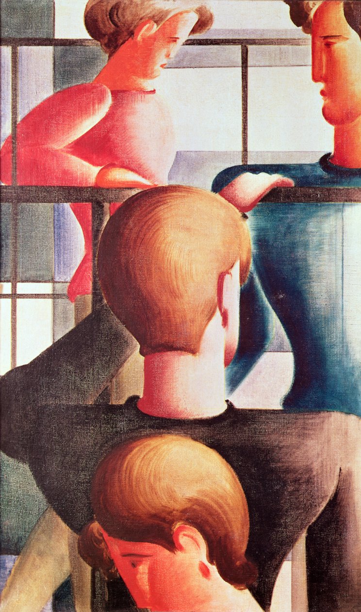Group by a Railing by Oskar Schlemmer