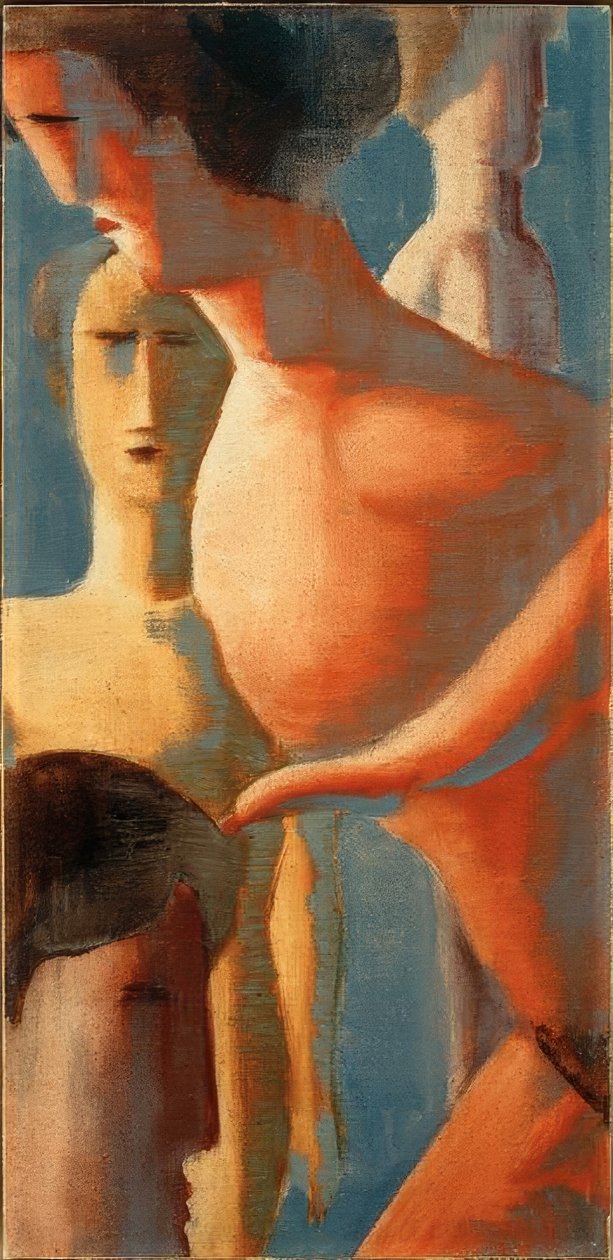 Small Composition II, Yellow-Red Group by Oskar Schlemmer